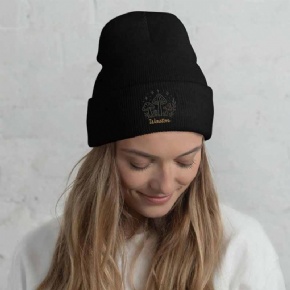 Custom Personalized Hand Embroidered Name Beanie Knitted Winter Hat Monogram for Adults Christmas Gifts for Men Women Cold Cap