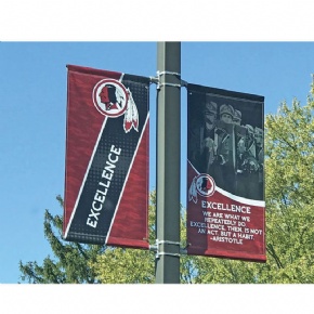 Custom Banner Street Light Pole Banners Double Sided Street Light Pole With Bracket Set Display Hanging Banner