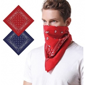Custom Logo Fans Cotton Bandana Square Face Cover Party Supplies Polyester Cotton Material Scarf Chef Gift Face Mask Scarf